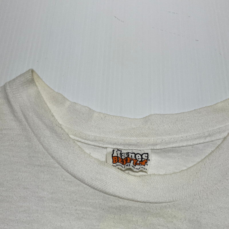 【中古品】【メンズ】 HANES 70'S-80'S ショーレム・アレイヘム プリント T ヴィンテージ 145-260818-nm-72-tei サイズ：L カラー：ホワイト 万代Net店