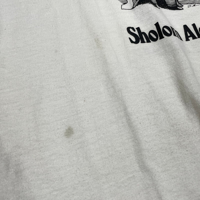【中古品】【メンズ】 HANES 70'S-80'S ショーレム・アレイヘム プリント T ヴィンテージ 145-260818-nm-72-tei サイズ：L カラー：ホワイト 万代Net店
