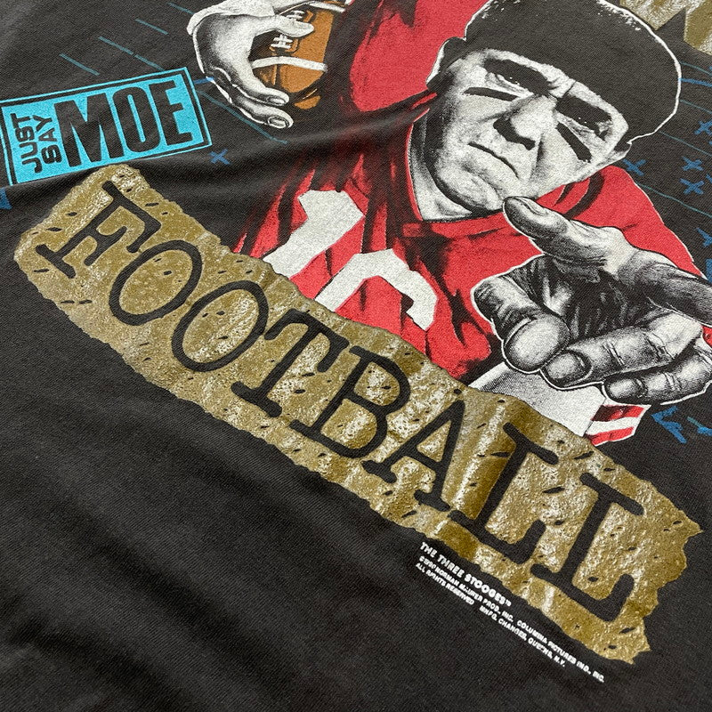 【現状渡し品】【メンズ】 CHANGES チェンジス 90's FOOTBALL MOE KNOWS TEE 90年代 フットボール モエ ノウズ Tシャツ 半袖 トップス 145-260804-sa-12-tei サイズ：L カラー：ブラック系 万代Net店