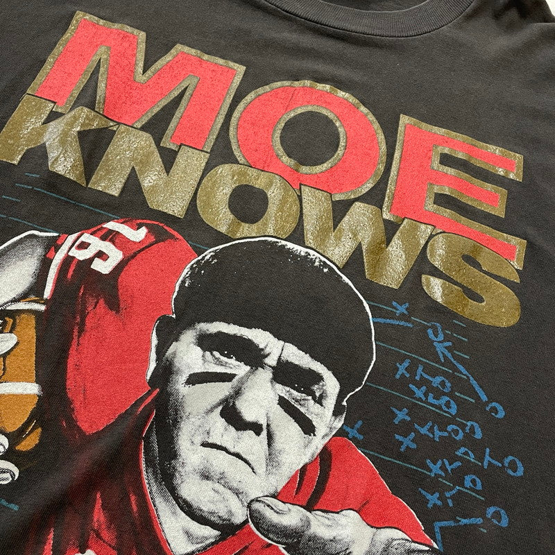 【現状渡し品】【メンズ】 CHANGES チェンジス 90's FOOTBALL MOE KNOWS TEE 90年代 フットボール モエ ノウズ Tシャツ 半袖 トップス 145-260804-sa-12-tei サイズ：L カラー：ブラック系 万代Net店