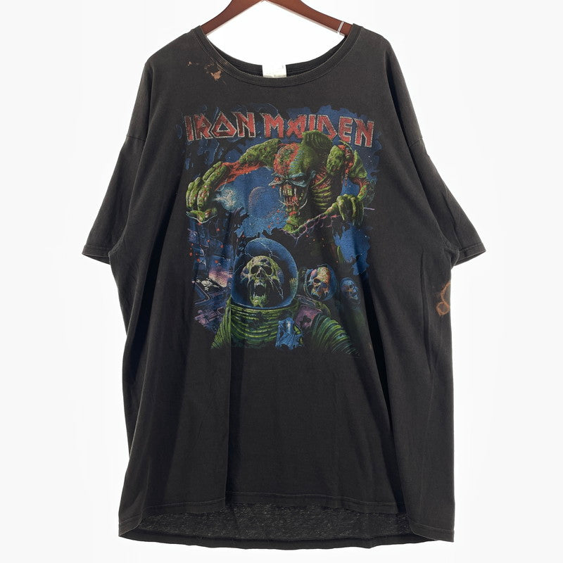 【現状渡し品】【メンズ】 HANES IRON MADEN ヘインズ アイアン メイデン THE FINAL WORLD TOUR 2010 TEE ザ ファイナル フロンティア ワールド ツアー 半袖 トップス 145-260805-sa-05-tei サイズ：2XL カラー：ブラック 万代Net店