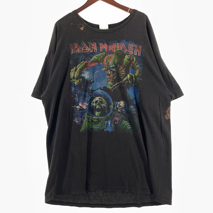 【現状渡し品】【メンズ】 HANES IRON MADEN ヘインズ アイアン メイデン THE FINAL WORLD TOUR 2010 TEE ザ ファイナル フロンティア ワールド ツアー 半袖 トップス 145-260805-sa-05-tei サイズ：2XL カラー：ブラック 万代Net店