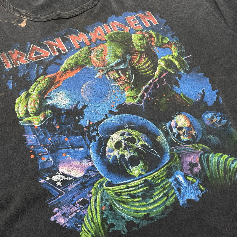【現状渡し品】【メンズ】 HANES IRON MADEN ヘインズ アイアン メイデン THE FINAL WORLD TOUR 2010 TEE ザ ファイナル フロンティア ワールド ツアー 半袖 トップス 145-260805-sa-05-tei サイズ：2XL カラー：ブラック 万代Net店
