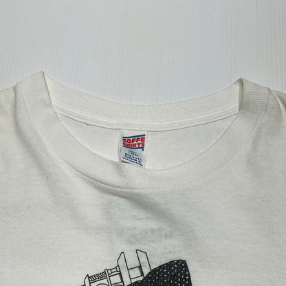 【中古品】【メンズ】 90'S Largely Literary アガサクリスティ 風刺画イラスト プリント T SOFFE SHIRTS ヴィンテージ 145-260818-nm-73-tei サイズ：L カラー：ホワイト 万代Net店