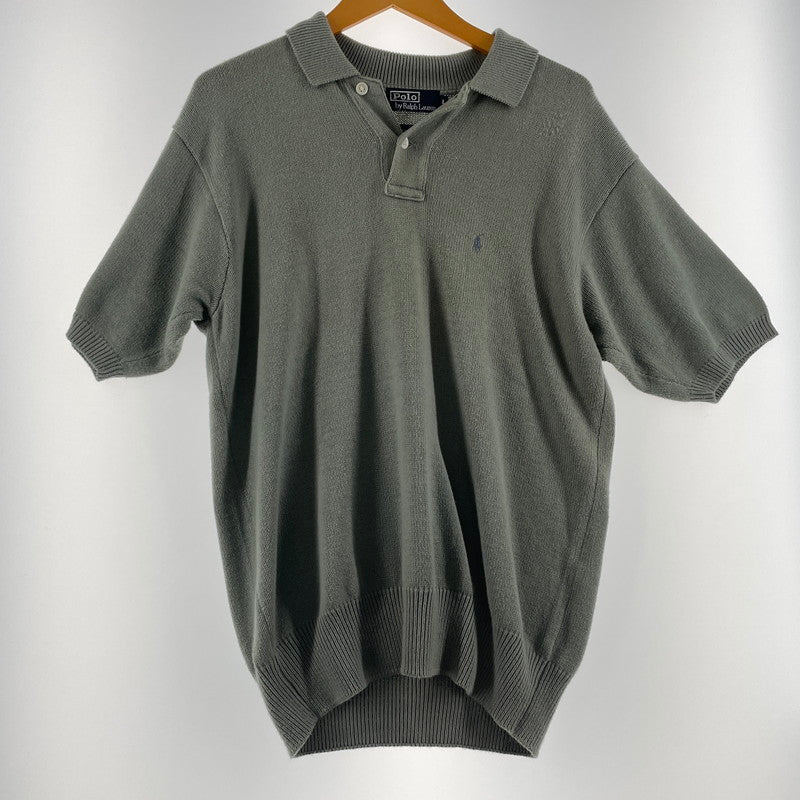 【中古品】【メンズ】 POLO RALPH LAUREN ポロ ラルフ ローレン 90's S/S KNIT POLO 90年代 ショートスリーブ ニット ポロ 半袖 トップス 145-260617-sa-11-tei サイズ：L カラー：グリーン 万代Net店