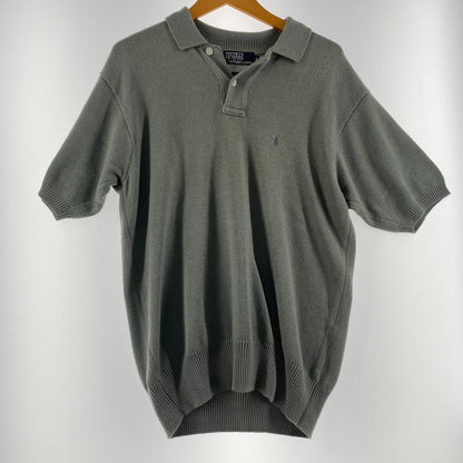 【中古品】【メンズ】 POLO RALPH LAUREN ポロ ラルフ ローレン 90's S/S KNIT POLO 90年代 ショートスリーブ ニット ポロ 半袖 トップス 145-260617-sa-11-tei サイズ：L カラー：グリーン 万代Net店