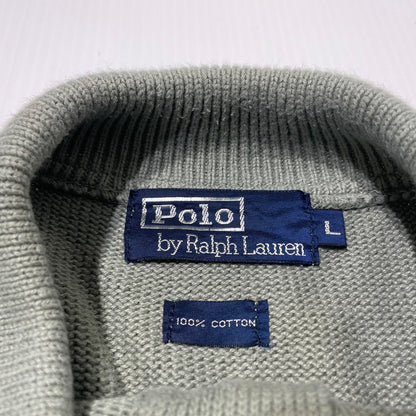 【中古品】【メンズ】 POLO RALPH LAUREN ポロ ラルフ ローレン 90's S/S KNIT POLO 90年代 ショートスリーブ ニット ポロ 半袖 トップス 145-260617-sa-11-tei サイズ：L カラー：グリーン 万代Net店