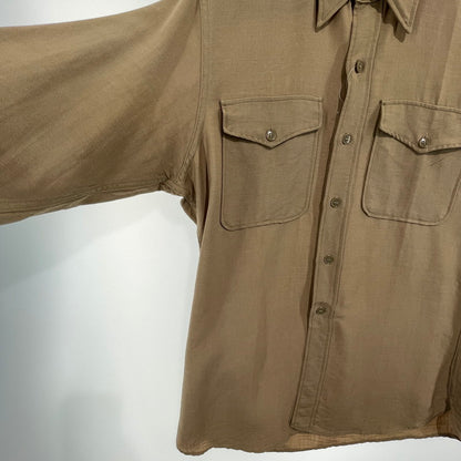 【中古品】【メンズ】 U.S AIR FORCE 50'S TROPICAL LS SHIRT ヴィンテージ ミリタリー 145-260818-nm-81-tei サイズ：16-33 カラー：ベージュ系 万代Net店