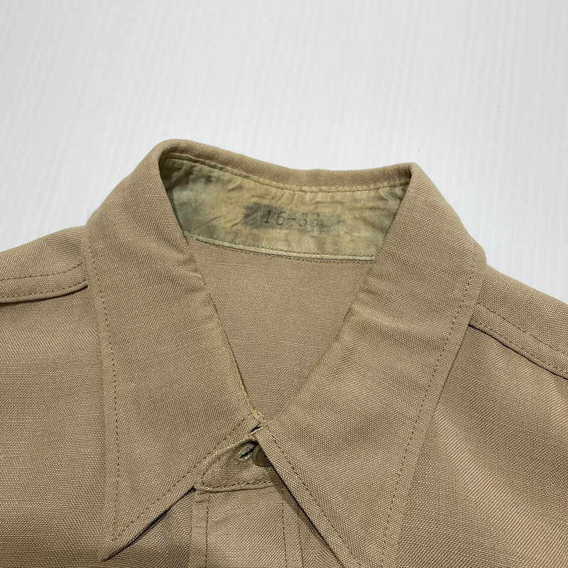 【中古品】【メンズ】 U.S AIR FORCE 50'S TROPICAL LS SHIRT ヴィンテージ ミリタリー 145-260818-nm-81-tei サイズ：16-33 カラー：ベージュ系 万代Net店