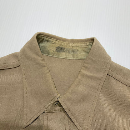 【中古品】【メンズ】 U.S AIR FORCE 50'S TROPICAL LS SHIRT ヴィンテージ ミリタリー 145-260818-nm-81-tei サイズ：16-33 カラー：ベージュ系 万代Net店