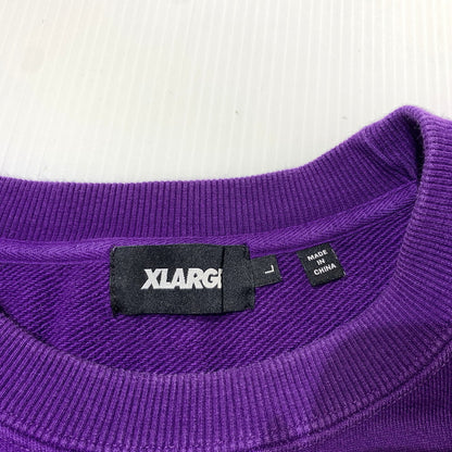 【中古品】【メンズ】 X-LARGE エクストララージ OLD OG CREWNECK SWEAT 101223012009 オールド OG クルーネック スウェット 長袖 トップス トレーナー 142-260703-yo-16-tei サイズ：L カラー：パープル 万代Net店