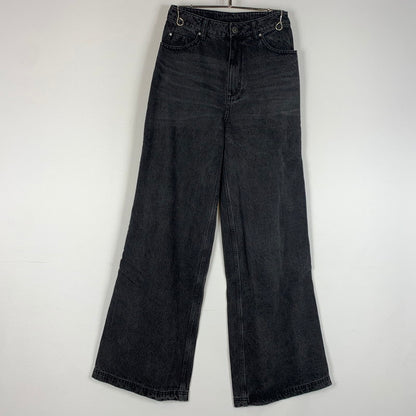 【中古品】【レディース】 adidas アディダス ADILENIUM SEASON3 ZIP WASHED DENIM JX9211 ジップ ウォッシュド デニムパンツ ボトムス ジーンズ 168-260602-ko-14-tei サイズ：26 カラー：ブラック 万代Net店