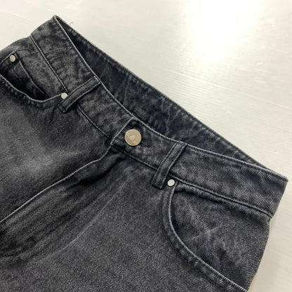 【中古品】【レディース】 adidas アディダス ADILENIUM SEASON3 ZIP WASHED DENIM JX9211 ジップ ウォッシュド デニムパンツ ボトムス ジーンズ 168-260602-ko-14-tei サイズ：26 カラー：ブラック 万代Net店