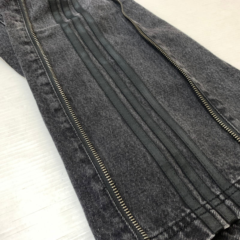 【中古品】【レディース】 adidas アディダス ADILENIUM SEASON3 ZIP WASHED DENIM JX9211 ジップ ウォッシュド デニムパンツ ボトムス ジーンズ 168-260602-ko-14-tei サイズ：26 カラー：ブラック 万代Net店