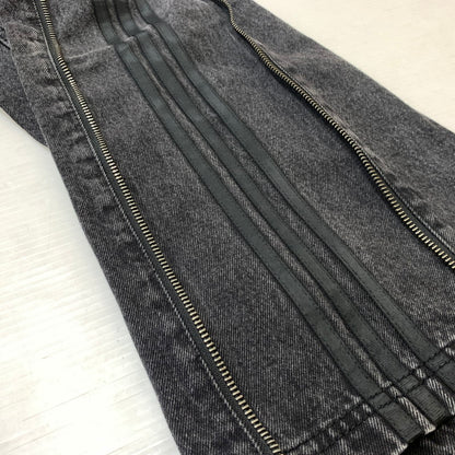 【中古品】【レディース】 adidas アディダス ADILENIUM SEASON3 ZIP WASHED DENIM JX9211 ジップ ウォッシュド デニムパンツ ボトムス ジーンズ 168-260602-ko-14-tei サイズ：26 カラー：ブラック 万代Net店