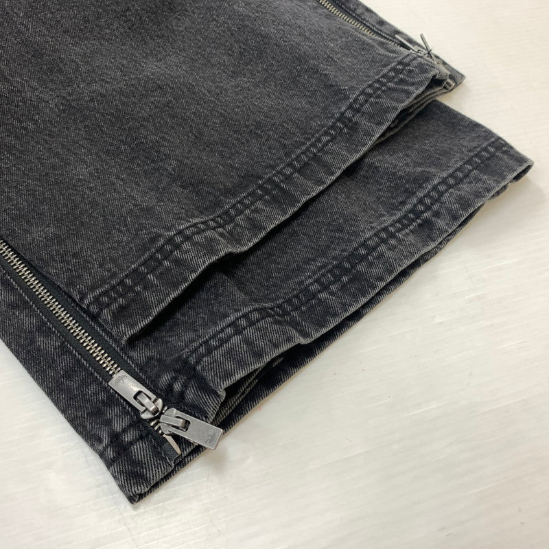 【中古品】【レディース】 adidas アディダス ADILENIUM SEASON3 ZIP WASHED DENIM JX9211 ジップ ウォッシュド デニムパンツ ボトムス ジーンズ 168-260602-ko-14-tei サイズ：26 カラー：ブラック 万代Net店