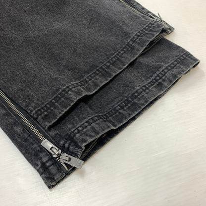 【中古品】【レディース】 adidas アディダス ADILENIUM SEASON3 ZIP WASHED DENIM JX9211 ジップ ウォッシュド デニムパンツ ボトムス ジーンズ 168-260602-ko-14-tei サイズ：26 カラー：ブラック 万代Net店