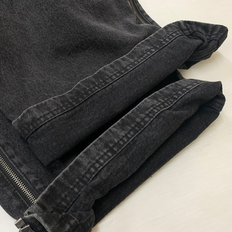 【中古品】【レディース】 adidas アディダス ADILENIUM SEASON3 ZIP WASHED DENIM JX9211 ジップ ウォッシュド デニムパンツ ボトムス ジーンズ 168-260602-ko-14-tei サイズ：26 カラー：ブラック 万代Net店