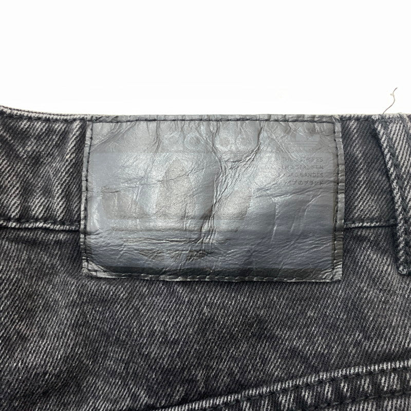 【中古品】【レディース】 adidas アディダス ADILENIUM SEASON3 ZIP WASHED DENIM JX9211 ジップ ウォッシュド デニムパンツ ボトムス ジーンズ 168-260602-ko-14-tei サイズ：26 カラー：ブラック 万代Net店