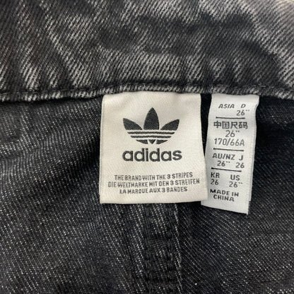 【中古品】【レディース】 adidas アディダス ADILENIUM SEASON3 ZIP WASHED DENIM JX9211 ジップ ウォッシュド デニムパンツ ボトムス ジーンズ 168-260602-ko-14-tei サイズ：26 カラー：ブラック 万代Net店