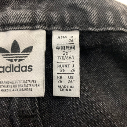 【中古品】【レディース】 adidas アディダス ADILENIUM SEASON3 ZIP WASHED DENIM JX9211 ジップ ウォッシュド デニムパンツ ボトムス ジーンズ 168-260602-ko-14-tei サイズ：26 カラー：ブラック 万代Net店