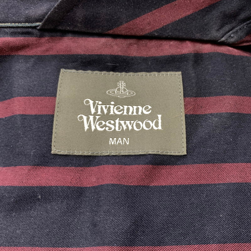 【中古品】【メンズ】 Vivienne Westwood MAN ヴィヴィアンウエストウッドマン STRIPED PETER PAN SHIRT 209045 7258 ストライプ ピーターパンシャツ 長袖 トップス 141-260602-ko-03-tei サイズ：不明 カラー：ストライプ 万代Net店