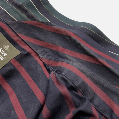 【中古品】【メンズ】 Vivienne Westwood MAN ヴィヴィアンウエストウッドマン STRIPED PETER PAN SHIRT 209045 7258 ストライプ ピーターパンシャツ 長袖 トップス 141-260602-ko-03-tei サイズ：不明 カラー：ストライプ 万代Net店