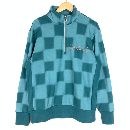 【中古品】【メンズ】 PS Paul Smith ピーエスポールスミス BLOCK CHECK HALF ZIP SWEATSHIRT 222503 EC304X ブロックチェック ハーフジップスウェット トップス プルオーバー 141-260602-ko-07-tei サイズ：M カラー：グリーン 万代Net店