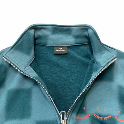 【中古品】【メンズ】 PS Paul Smith ピーエスポールスミス BLOCK CHECK HALF ZIP SWEATSHIRT 222503 EC304X ブロックチェック ハーフジップスウェット トップス プルオーバー 141-260602-ko-07-tei サイズ：M カラー：グリーン 万代Net店