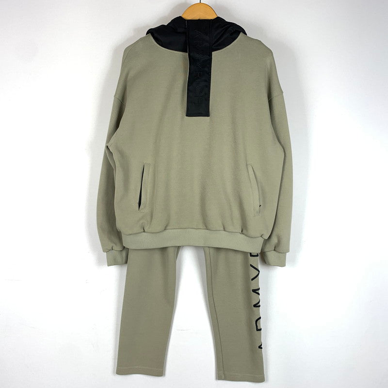 【中古品】【メンズ】 ARMYRICH アーミーリッチ LOGO SETUP PARKA PANT CCSS-22945 ロゴセットアップ トップス ボトムス プルオーバーフーディ 148-260602-ko-06-tei サイズ：M カラー：ベージュ 万代Net店
