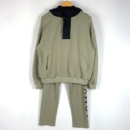 【中古品】【メンズ】 ARMYRICH アーミーリッチ LOGO SETUP PARKA PANT CCSS-22945 ロゴセットアップ トップス ボトムス プルオーバーフーディ 148-260602-ko-06-tei サイズ：M カラー：ベージュ 万代Net店