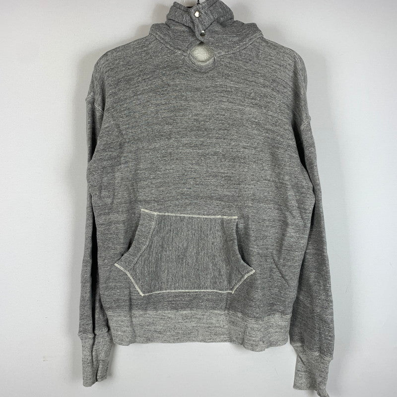 【現状渡し品】【メンズ】 WAREHOUSE ウエアハウスCHIN SNAP HOODIE チンスナップ フーディ トップス プルオーバーパーカー 145-260602-ko-05-tei サイズ：40 カラー：グレー 万代Net店