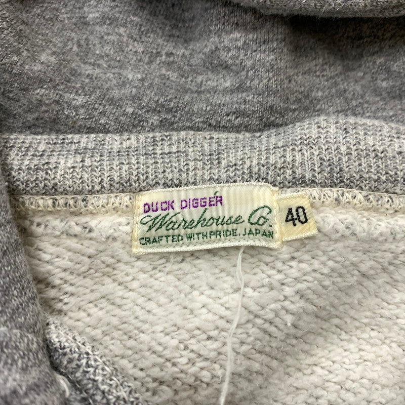 【現状渡し品】【メンズ】 WAREHOUSE ウエアハウスCHIN SNAP HOODIE チンスナップ フーディ トップス プルオーバーパーカー 145-260602-ko-05-tei サイズ：40 カラー：グレー 万代Net店