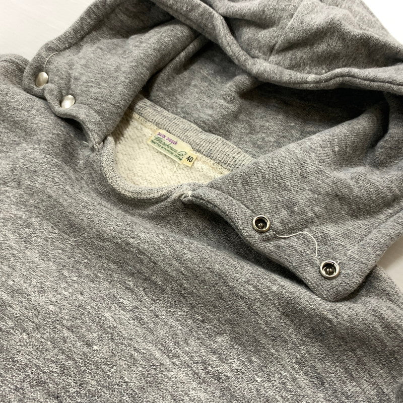【現状渡し品】【メンズ】 WAREHOUSE ウエアハウスCHIN SNAP HOODIE チンスナップ フーディ トップス プルオーバーパーカー 145-260602-ko-05-tei サイズ：40 カラー：グレー 万代Net店