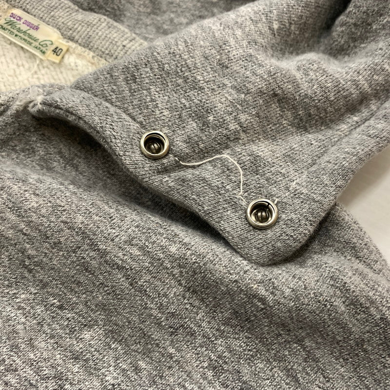 【現状渡し品】【メンズ】 WAREHOUSE ウエアハウスCHIN SNAP HOODIE チンスナップ フーディ トップス プルオーバーパーカー 145-260602-ko-05-tei サイズ：40 カラー：グレー 万代Net店