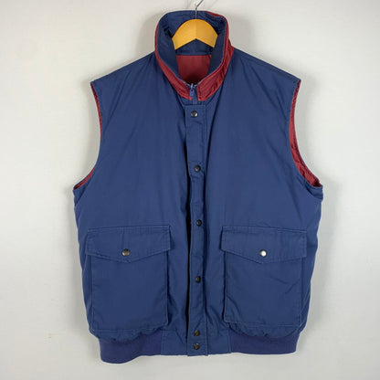 【中古品】【メンズ】 OUTDOOR EXCHANGE アウトドア エクスチェンジ REVERSIBLE VEST リバーシブルベスト ライトアウター ダウン フェザーベスト 144-260602-ko-02-tei サイズ：XL カラー：ネイビー/レッド 万代Net店