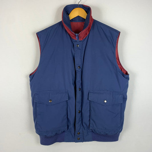 【中古品】【メンズ】 OUTDOOR EXCHANGE アウトドア エクスチェンジ REVERSIBLE VEST リバーシブルベスト ライトアウター ダウン フェザーベスト 144-260602-ko-02-tei サイズ：XL カラー：ネイビー/レッド 万代Net店