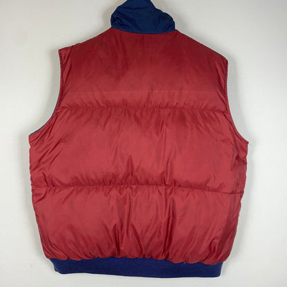 【中古品】【メンズ】 OUTDOOR EXCHANGE アウトドア エクスチェンジ REVERSIBLE VEST リバーシブルベスト ライトアウター ダウン フェザーベスト 144-260602-ko-02-tei サイズ：XL カラー：ネイビー/レッド 万代Net店