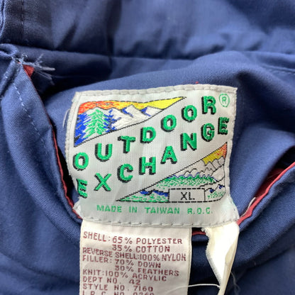 【中古品】【メンズ】 OUTDOOR EXCHANGE アウトドア エクスチェンジ REVERSIBLE VEST リバーシブルベスト ライトアウター ダウン フェザーベスト 144-260602-ko-02-tei サイズ：XL カラー：ネイビー/レッド 万代Net店