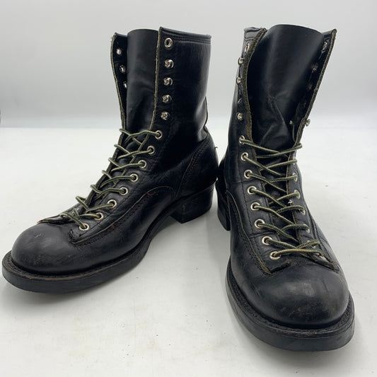 【現状渡し品】【メンズ】 UNKNOWN LACE UP BOOTS VINTAGE レースアップブーツ 靴 ロングブーツ ヴィンテージ 164-260606-ko-07-tei サイズ：8H カラー：ブラック 万代Net店