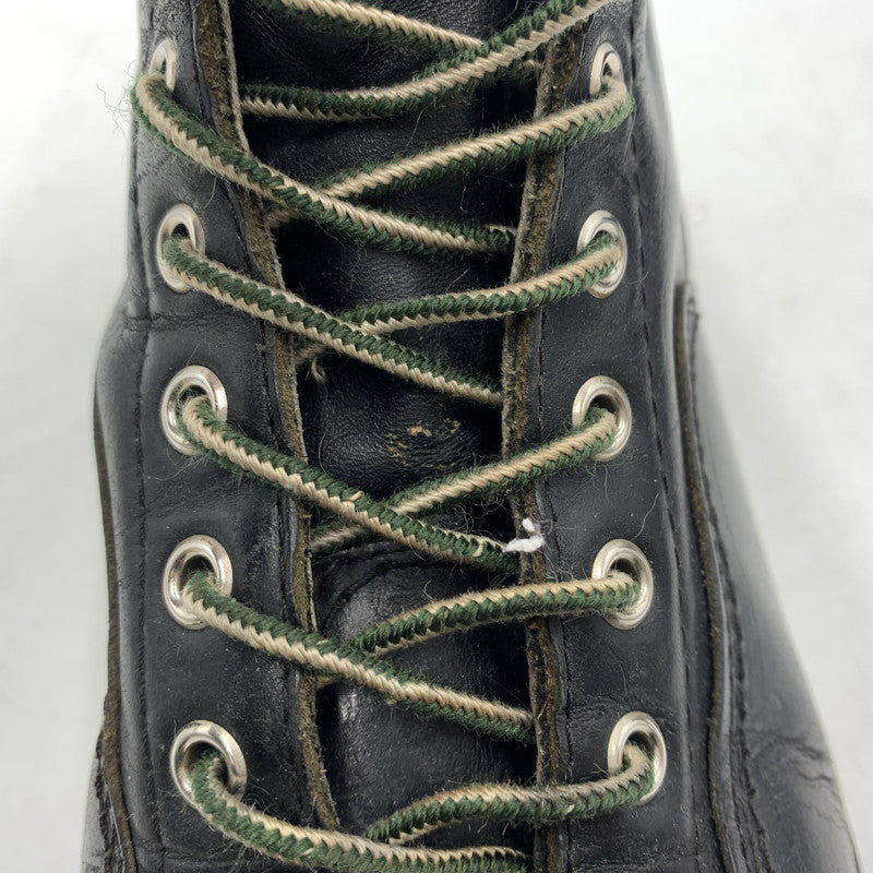 【現状渡し品】【メンズ】 UNKNOWN LACE UP BOOTS VINTAGE レースアップブーツ 靴 ロングブーツ ヴィンテージ 164-260606-ko-07-tei サイズ：8H カラー：ブラック 万代Net店