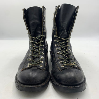 【現状渡し品】【メンズ】 UNKNOWN LACE UP BOOTS VINTAGE レースアップブーツ 靴 ロングブーツ ヴィンテージ 164-260606-ko-07-tei サイズ：8H カラー：ブラック 万代Net店