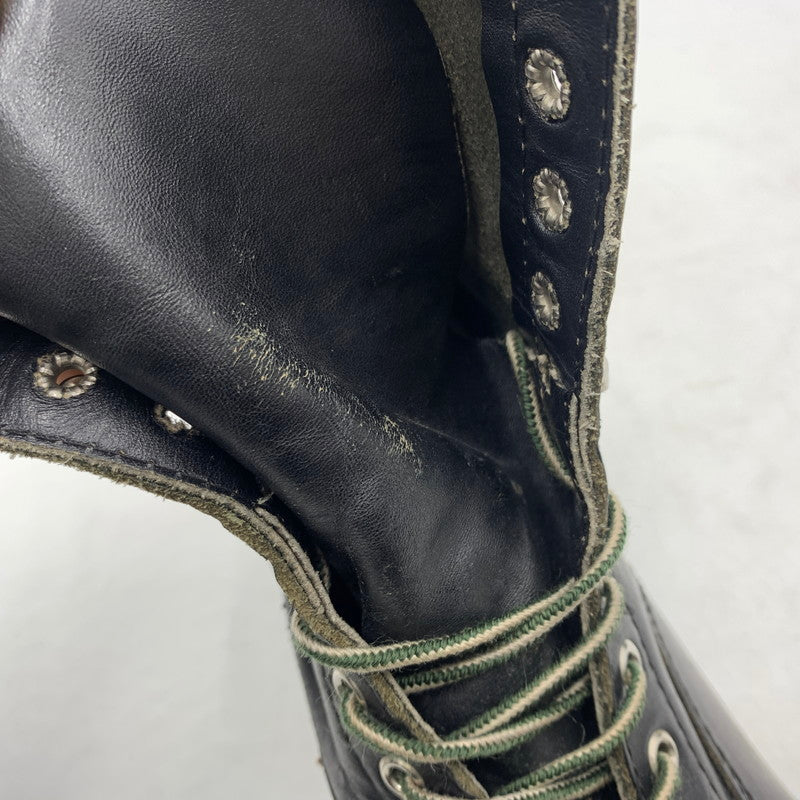【現状渡し品】【メンズ】 UNKNOWN LACE UP BOOTS VINTAGE レースアップブーツ 靴 ロングブーツ ヴィンテージ 164-260606-ko-07-tei サイズ：8H カラー：ブラック 万代Net店