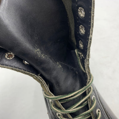 【現状渡し品】【メンズ】 UNKNOWN LACE UP BOOTS VINTAGE レースアップブーツ 靴 ロングブーツ ヴィンテージ 164-260606-ko-07-tei サイズ：8H カラー：ブラック 万代Net店