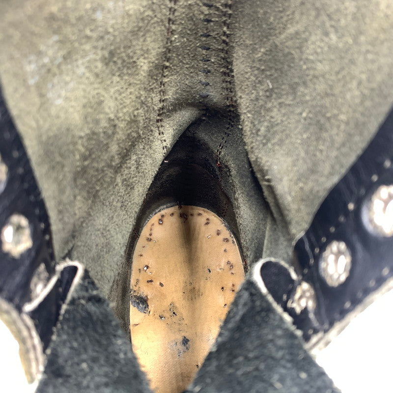 【現状渡し品】【メンズ】 UNKNOWN LACE UP BOOTS VINTAGE レースアップブーツ 靴 ロングブーツ ヴィンテージ 164-260606-ko-07-tei サイズ：8H カラー：ブラック 万代Net店