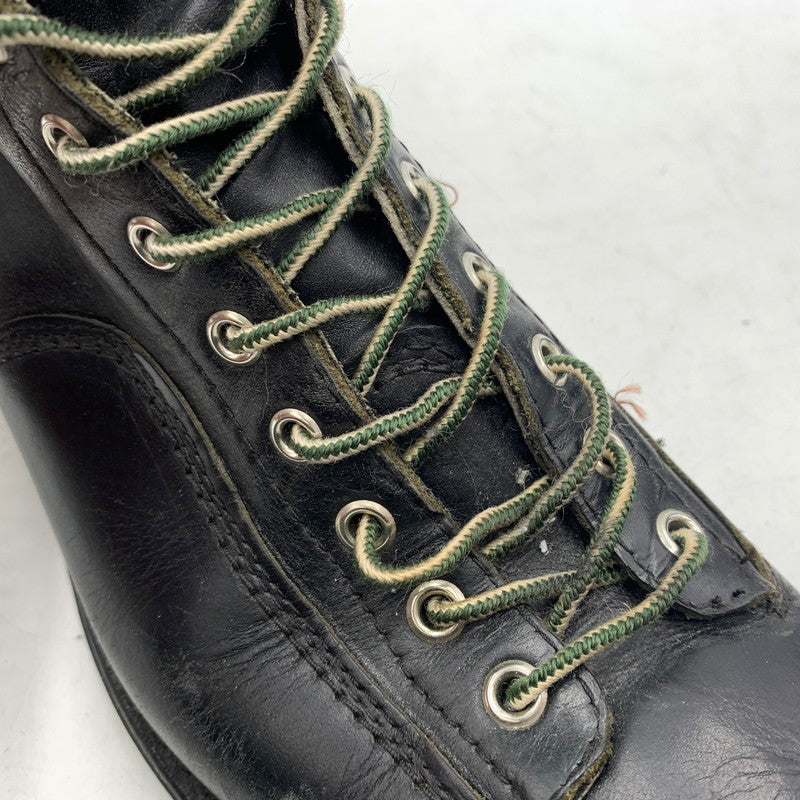 【現状渡し品】【メンズ】 UNKNOWN LACE UP BOOTS VINTAGE レースアップブーツ 靴 ロングブーツ ヴィンテージ 164-260606-ko-07-tei サイズ：8H カラー：ブラック 万代Net店