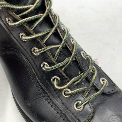 【現状渡し品】【メンズ】 UNKNOWN LACE UP BOOTS VINTAGE レースアップブーツ 靴 ロングブーツ ヴィンテージ 164-260606-ko-07-tei サイズ：8H カラー：ブラック 万代Net店