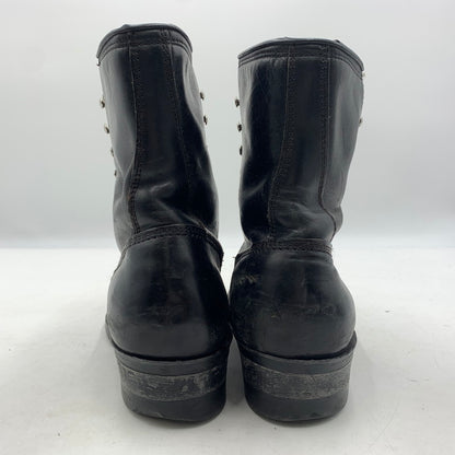 【現状渡し品】【メンズ】 UNKNOWN LACE UP BOOTS VINTAGE レースアップブーツ 靴 ロングブーツ ヴィンテージ 164-260606-ko-07-tei サイズ：8H カラー：ブラック 万代Net店