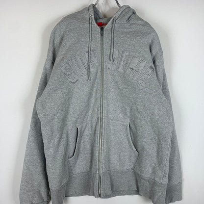 【現状渡し品】【メンズ】 Supreme シュプリーム ARC LOGO THERMAL ZIP UP SWEATSHIRT ロゴ サーマルジップアップ スウェットシャツ トップス フルジップパーカー 149-260602-ko-16-tei サイズ：L カラー：グレー 万代Net店