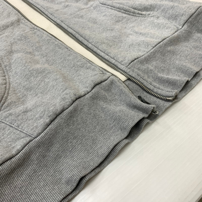 【現状渡し品】【メンズ】 Supreme シュプリーム ARC LOGO THERMAL ZIP UP SWEATSHIRT ロゴ サーマルジップアップ スウェットシャツ トップス フルジップパーカー 149-260602-ko-16-tei サイズ：L カラー：グレー 万代Net店